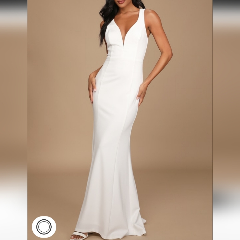 Lulu's White Formal Dress